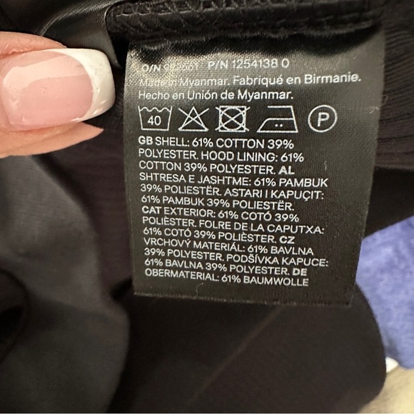 H&M Loose Fit Black Ribbed Hoodie Sweatshirt Soho Heights Logo Size M - Picture 5 of 14